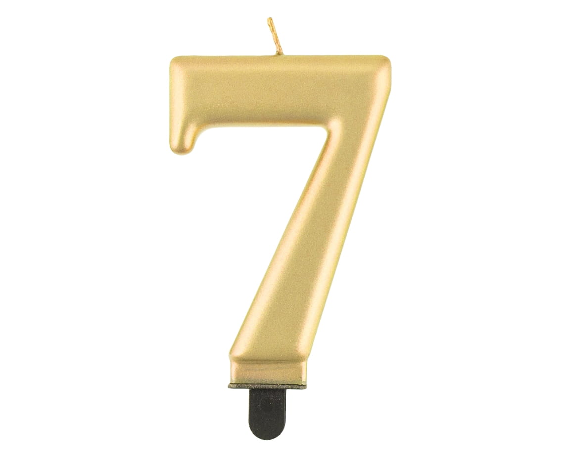 Świeczka cyferka złota – 7 –