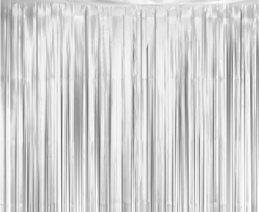Kurtyna matowa B&C srebrna, 100×200 cm