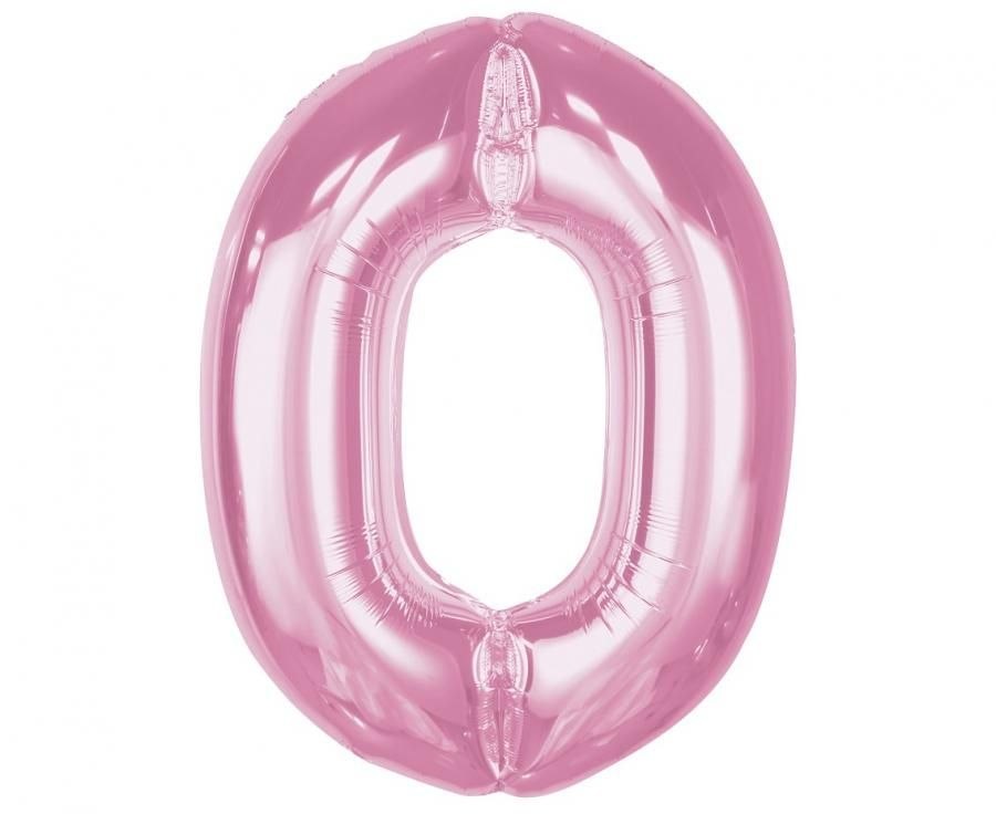 Balon foliowy Smart, cyfra, j. różowa, 92 cm