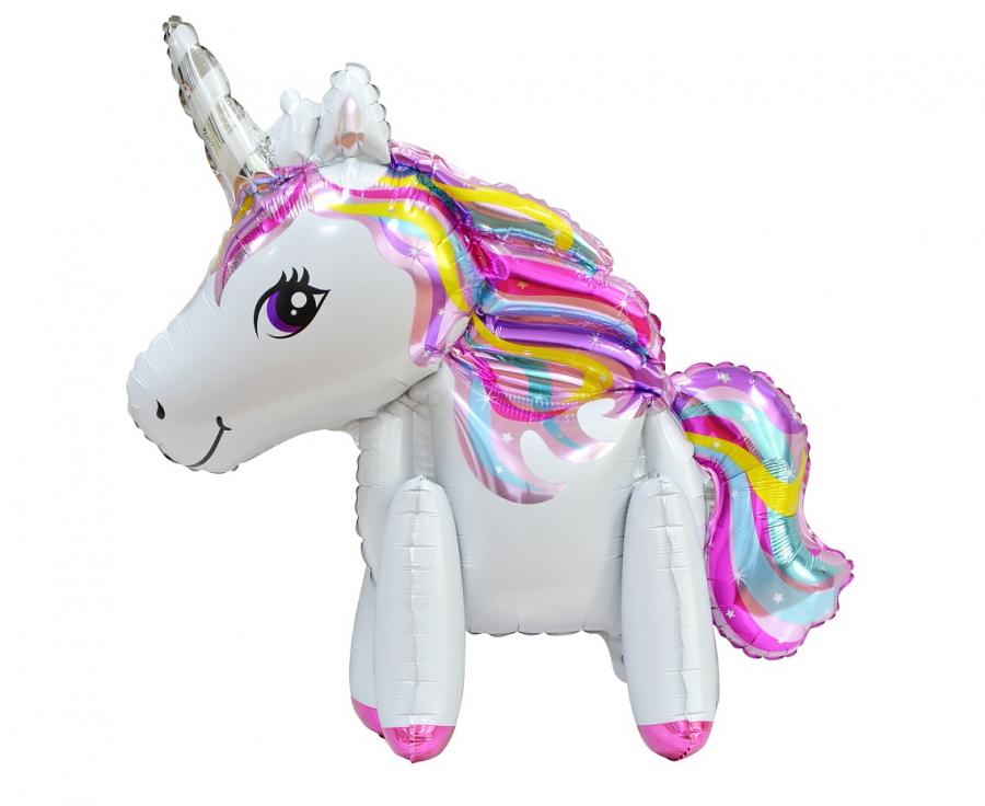Balon Foliowy Stojący Jednorożec 65 cm Urodziny, baby shower