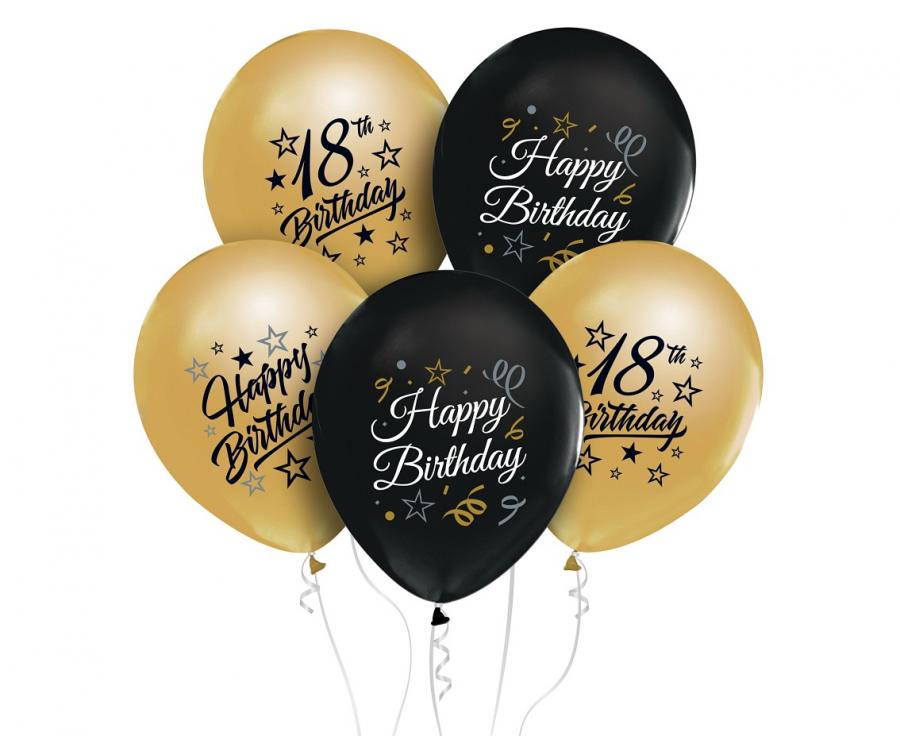 Balon Beauty&Charm 18, złote i czarne 12